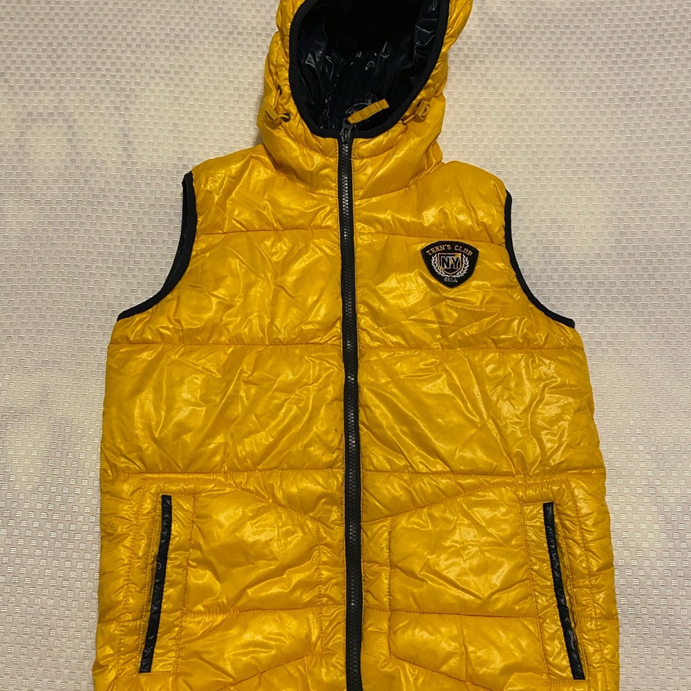 Kids Yellow Hooded Vest
